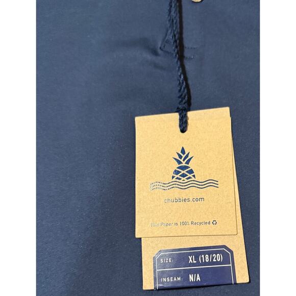 NWT Chubbies Youth Boy The New Lakeside Golf Polo UPF Navy Blue‎ - Picture 3 of 5